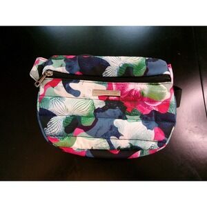 Samantha Brown Floral Quilted Belt Bag Waist Pack Pink Teal Travel Crossbody